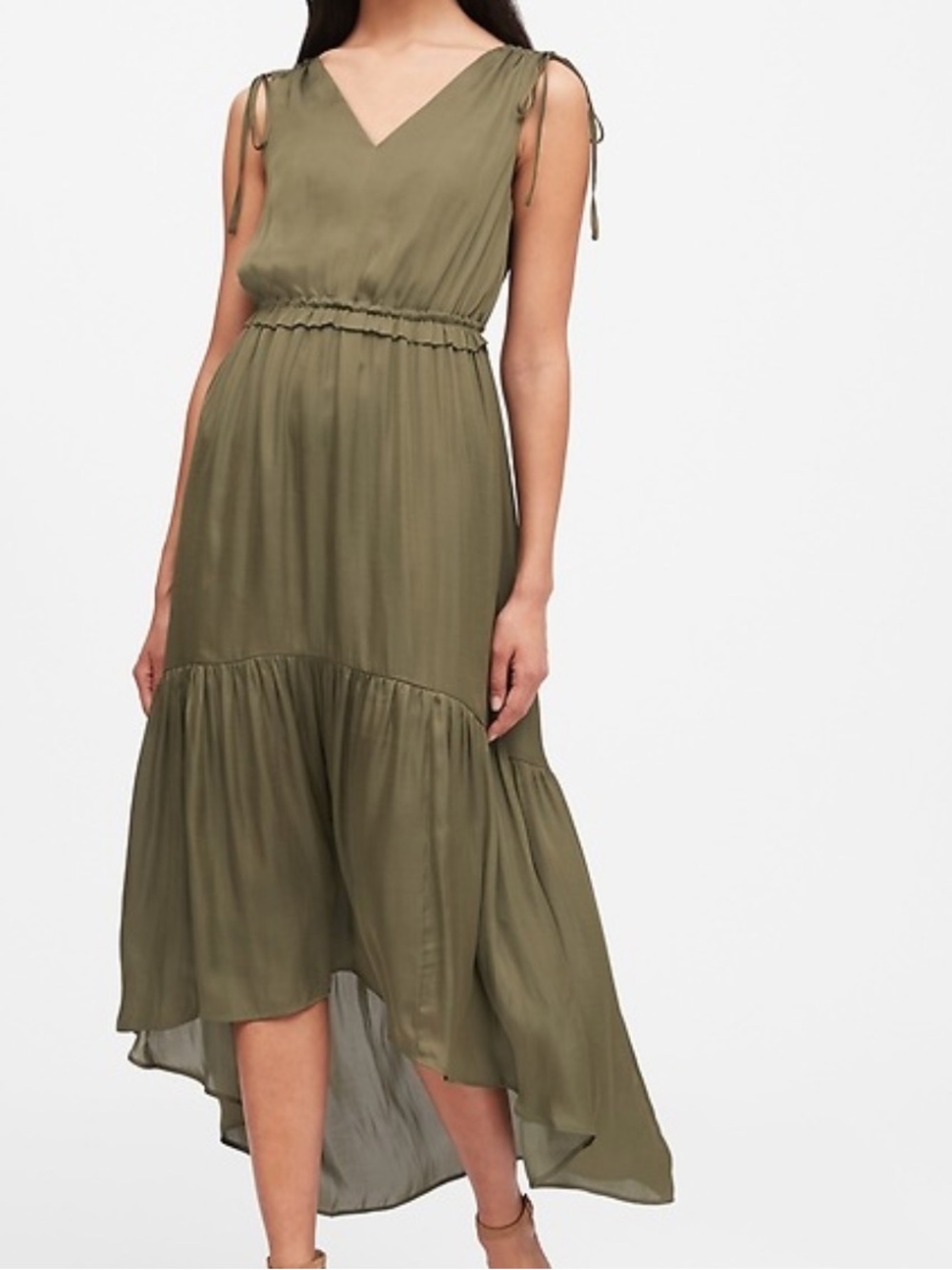 banana republic Banana Republic Satin Ruched Maxi Dress, New without tags